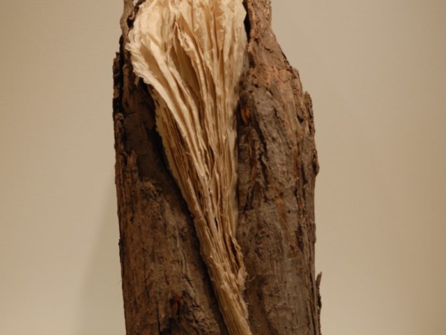 handmade paper, flax, wood, artist book, book sculpture